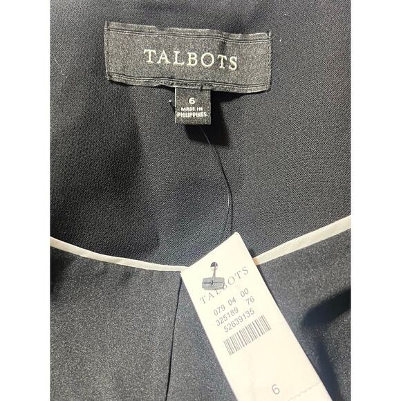 NWT Talbots Black Blazer Size 6 Clip Closure - Picture 6 of 6